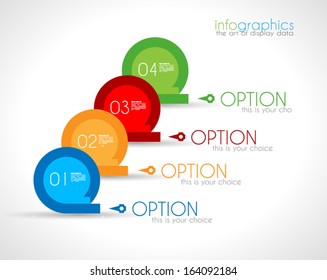 Infographic Design Template with modern flat style. Ideal to display data and for product ranking or generic classification of items.