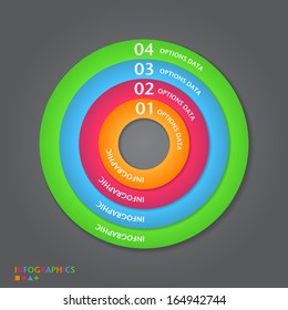 Infographic design template with modern flat style. Vector illustration