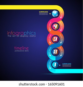 Infographic Design Template with modern flat style. Ideal to display data and for product ranking or generic classification of items.