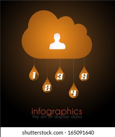 Plantilla de diseño infográfico con estilo plano moderno. Ideal para mostrar datos y para la clasificación de productos o la clasificación genérica de artículos.
