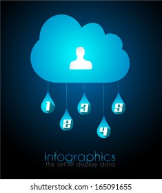 Plantilla de diseño infográfico con estilo plano moderno. Ideal para mostrar datos y para la clasificación de productos o la clasificación genérica de artículos.