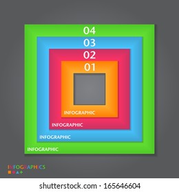 Infographic design template with modern flat style. Vector illustration