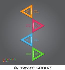 Infographic design template with modern flat style. Vector illustration
