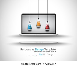 Infographic Design Template with modern flat style. Ideal to display data and for product ranking or generic classification of items.