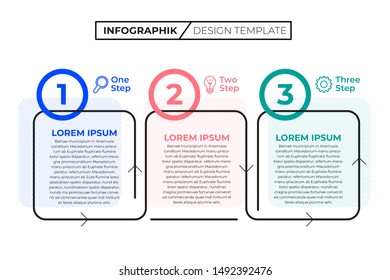 Infographic design template - Modern vector illustration with three options or steps - Add your own text