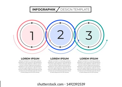 Infographic design template - Modern vector illustration with three options or steps - Add your own text