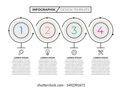 Infographic design template - Modern vector illustration with four options or steps - Add your own text