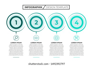 Infographic design template - Modern vector illustration with four options or steps - Add your own text