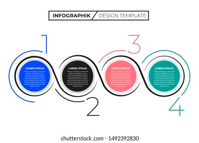 Infographic design template - Modern vector illustration with four options or steps - Add your own text