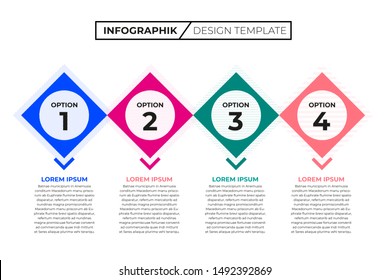 Infographic design template - Modern vector illustration with four options or steps - Add your own text