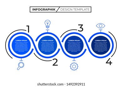 Infographic design template - Modern vector illustration with four options or steps - Add your own text