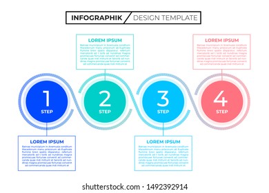 Infographic design template - Modern vector illustration with four options or steps - Add your own text