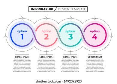 Infographic design template - Modern vector illustration with four options or steps - Add your own text