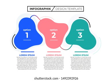 Infographic design template - Modern vector illustration with three options or steps - Add your own text