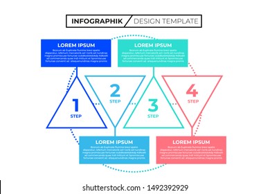 Infographic design template - Modern vector illustration with four options or steps - Add your own text