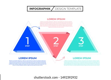 Infographic design template - Modern vector illustration with three options or steps - Add your own text