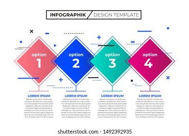 Infographic design template - Modern vector illustration with four options or steps - Add your own text
