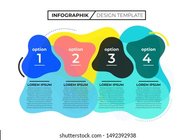 Infographic design template - Modern vector illustration with four options or steps - Add your own text