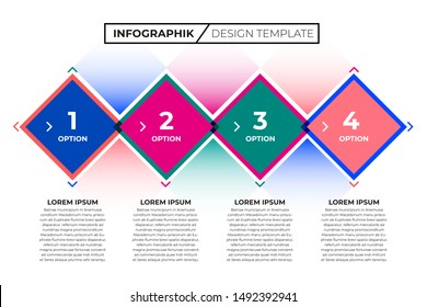 Infographic design template - Modern vector illustration with four options or steps - Add your own text