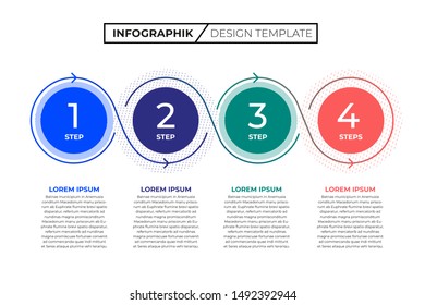 Infographic design template - Modern vector illustration with four options or steps - Add your own text