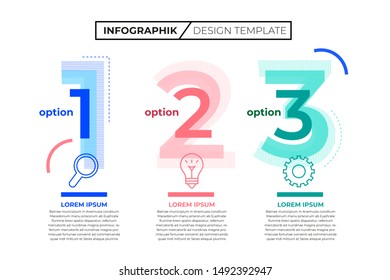 Infographic design template - Modern vector illustration with three options or steps - Add your own text