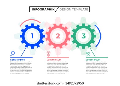 Infographic design template - Modern vector illustration with three options or steps - Add your own text