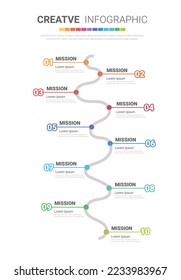 Infographic design template with numbers 10 option can be used for workflow layout, diagram, number step up options. 