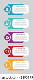 infographic design template with numbers 5 option for Presentation.infographic template for graphs,  Pie chart, workflow layout, cycling diagram, brochure, report, presentation, web design. 
