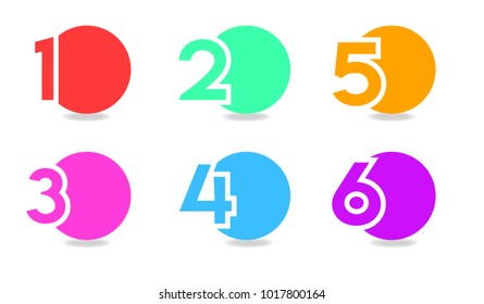 Infographic design template with numbers 6 options