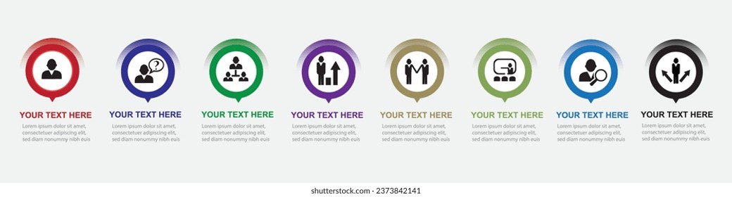 Infographic design template with numbers 8 option for Presentation.infographic template for graphs, Pie chart, workflow layout, cycling diagram, brochure, report, presentation, web design.