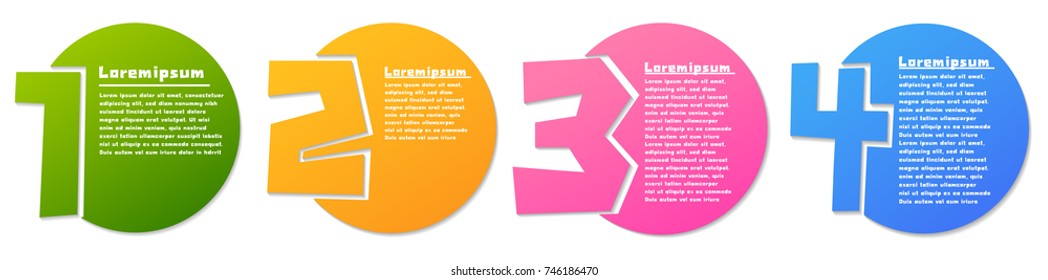 Infographic design template with numbers four option