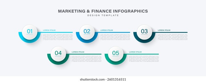 Infographic design template with numbers and place for text.
