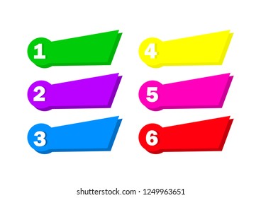 Infographic design template with numbers six option