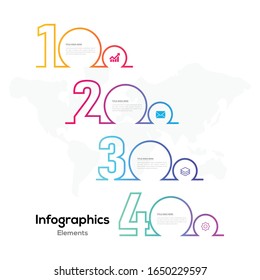 Plantilla de diseño gráfico con números seis opción para la infografía de presentación, infografías de línea de tiempo, pasos o procesos. Ilustración vectorial.