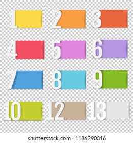 Infographic Design Template With Numbers Transparent Background With Gradient Mesh, Vector Illustration