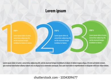 Infographic design template with numbers. Vector infographic element.