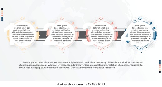 Infographic design template. on white background. Workflow plan, presentation timeline in business.