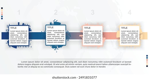 Infographic design template. on white background. Workflow plan, presentation timeline in business.