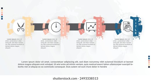 Infographic design template. on white background. Workflow plan, presentation timeline in business.