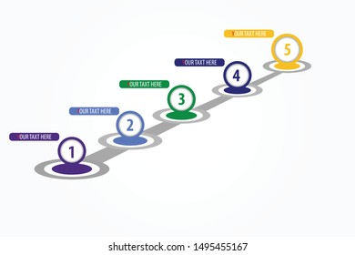 Infographic design template with option and 5 steps. Can be used for presentations, layout, banner,info graph.