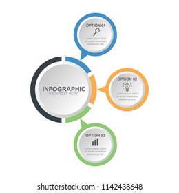 Infographic design template with option or step for business presentation