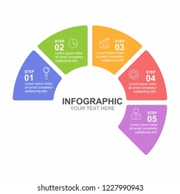 Infographic design template with option or step for business presentation