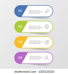 Infographic design template with option or step for business presentation