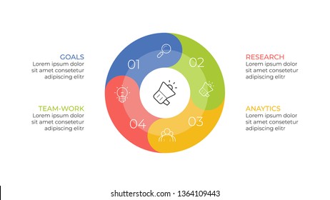 Venn Chart Three Intersected Circular Elements Stock Vector (Royalty ...