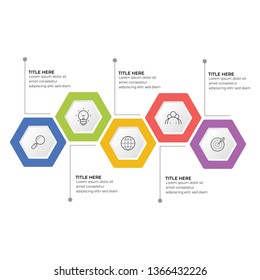 Infographic design template with option or step for busienss presentation