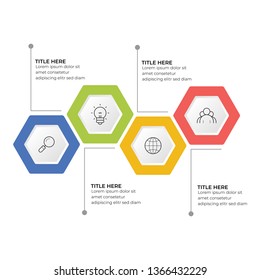 Infographic design template with option or step for busienss presentation