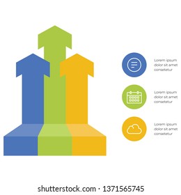 Infographic design template with option or step for business presntation