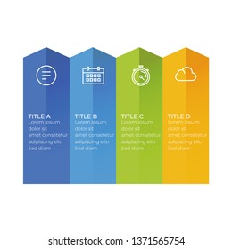 Infographic design template with option or step for business presntation