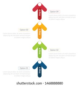 Infographic design template with option step option or process for business presenation