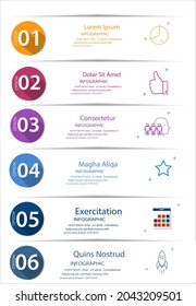 Infographic design template with option or step for business presentation